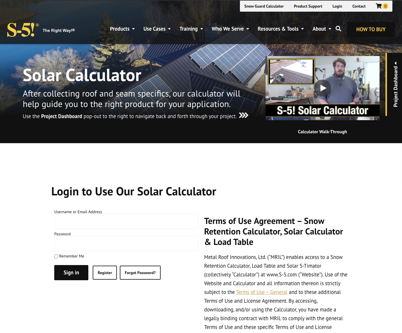 S 5 Solar Calculator Homepage