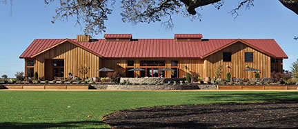 oak farm vineyards tasting room lodi calif., metal construction news, drexel metals, marcy marro, delta buildings inc.