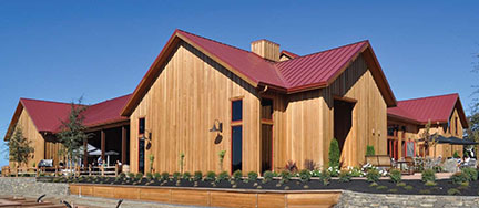 Oak Farm Vineyards tasting room lodi calif., metal construction news, drexel metals, marcy marro, delta buildings inc.
