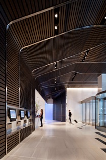 Accent Architectural Inc. supplied its mirror-polished stainless steel for the Hyatt Times Square.