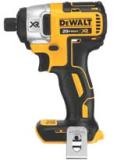 DEWALT Industrial Tool's 20V MAX XR Lithium Ion Brushless 1/4-inch Impact Driver model DCF886B features a brushless motor that delivers up to 57 percent more run time than a brushed motor and three LEDs with a 20-second delay after trigger release to provide visibility.