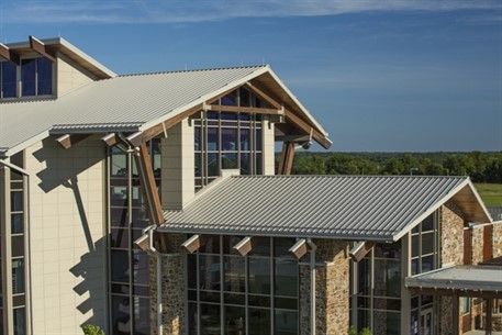 James R. Childers Architect Inc. designed the Cherokee Nation's Vinita Health Center in Vinita, Okla., to reflect the health care facility site's connection with the Cherokee people's involvement in the Civil War.