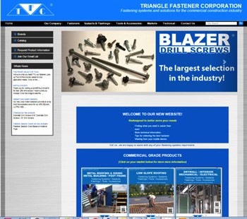 Triangle Fastener Corp., new website