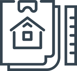 House Drawing on paper with Ruler beside
