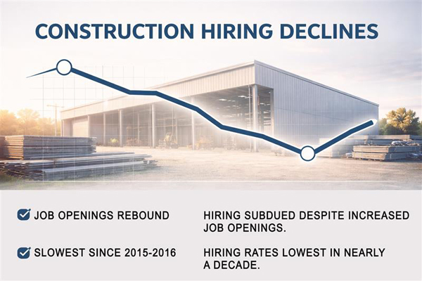 Construction Hiring Dips To Decade-Low Levels