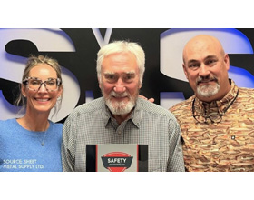 Sheet Metal Supply recognized for outstanding safety performance