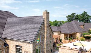 A rural home with aluminum roofing