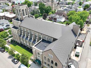 The roof of Greene Street United Methodist Church