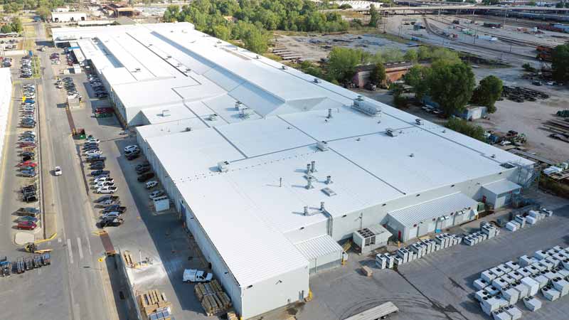 Courtesy Fleming Construction Group An overhead view of a metal building system.