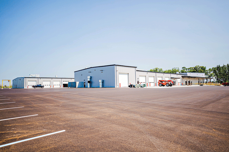 Courtesy APX Construction Group Truck Center Companies recently embarked on constructing a 9,104 m2 (98,000 sf) facility using metallic building systems