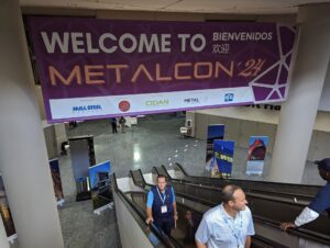 Photo by Dave Flaherty Attendees enter the show floor at METALCON 2024 in Atlanta.