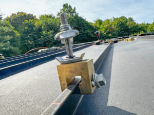 Courtesy AceClamp A close up of roof clamp.