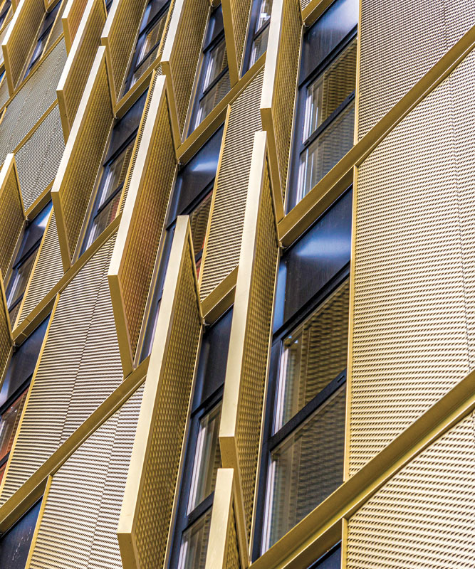 Photo © Aleksandr_Vorobev/Courtesy Wallner Expac Expanded Metal Shutters and Facade