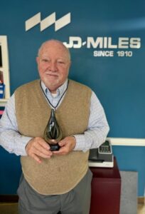 Courtesy The Roofing Alliance Dudley Miles, who was awarded the Bennett Award by The Roofing Alliance.