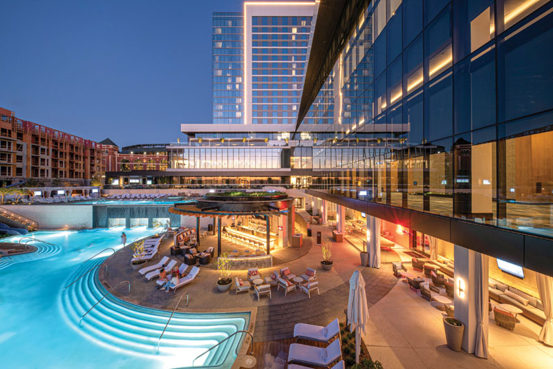 Photo courtesy ALPOLIC A hotel building that has used metal composite materials (MCM).