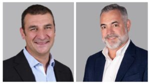 Headshots of two new presidents at Owens Corning. 