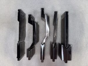 An assortment of tools for press breaks and folding machines. 