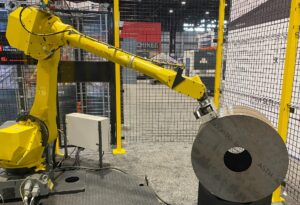Red Bud Industries' new Coil Debanding Robot in action. 