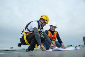 Photo courtesy S-5!S-5 A student learns from a construction industry professional. S-5 has launched a new scholarship.