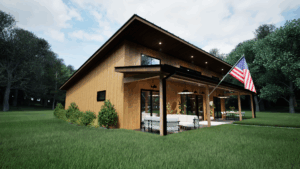 Image courtesy METALCON A rendering showing a "barndominium," which will be constructed live at METALCON