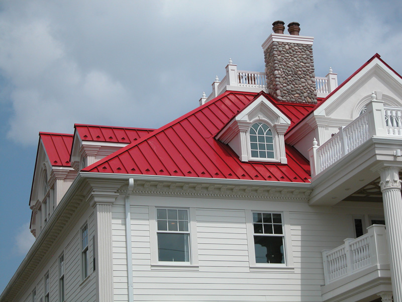 Photo courtesy Drexel Metals A building with a standing seam metal roof