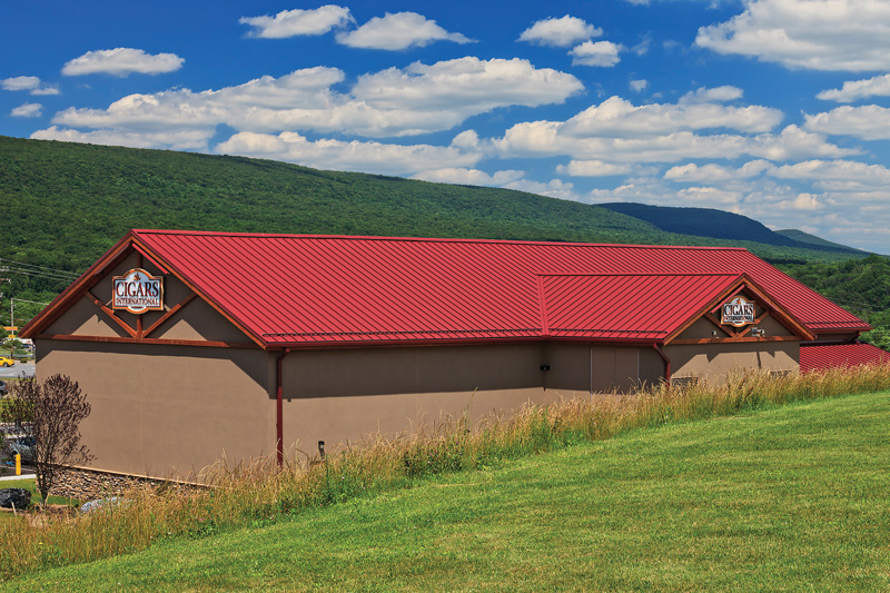 Photo courtesy Drexel Metals A building with standing seam metal roof