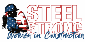 The logo for the SEAA’s Steelstrong Women in Construction initiative. 