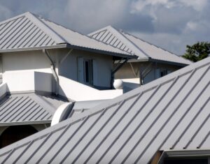 A building with metal roofs, an appropriate place use either SMP or PVDF coatings. 