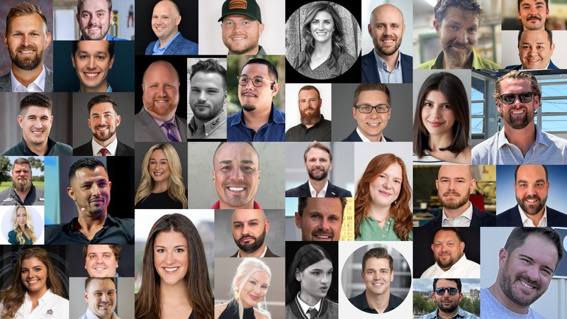 Mosaic of headshots featuring Metalcon’s 40 inaugural 40 Under 40 honorees.